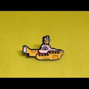 Yellow Cartoon Submarine Enamel Pin
